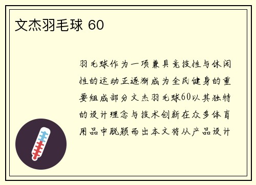 文杰羽毛球 60
